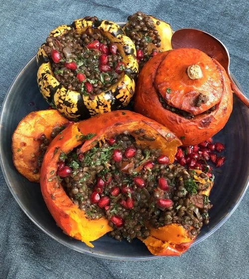 Stuffed Squash with Spicy Dhal