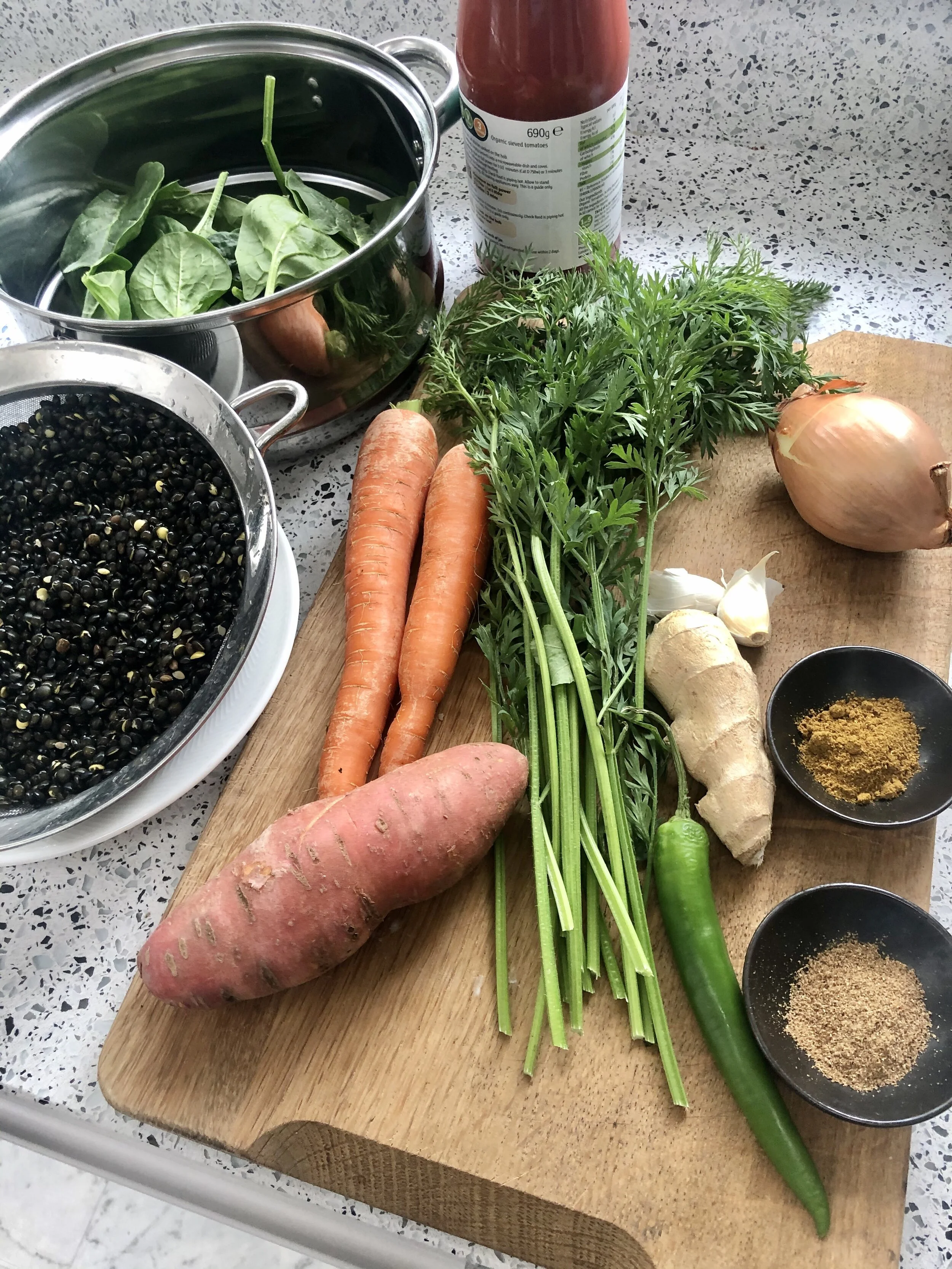 Ingredients for the curry