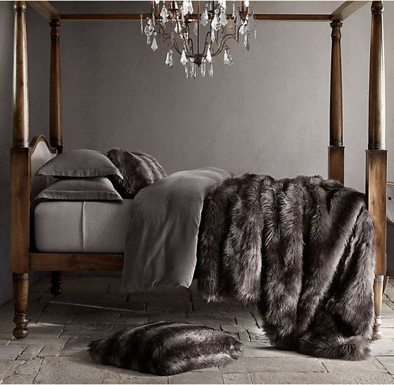 Luxe faux fur throw