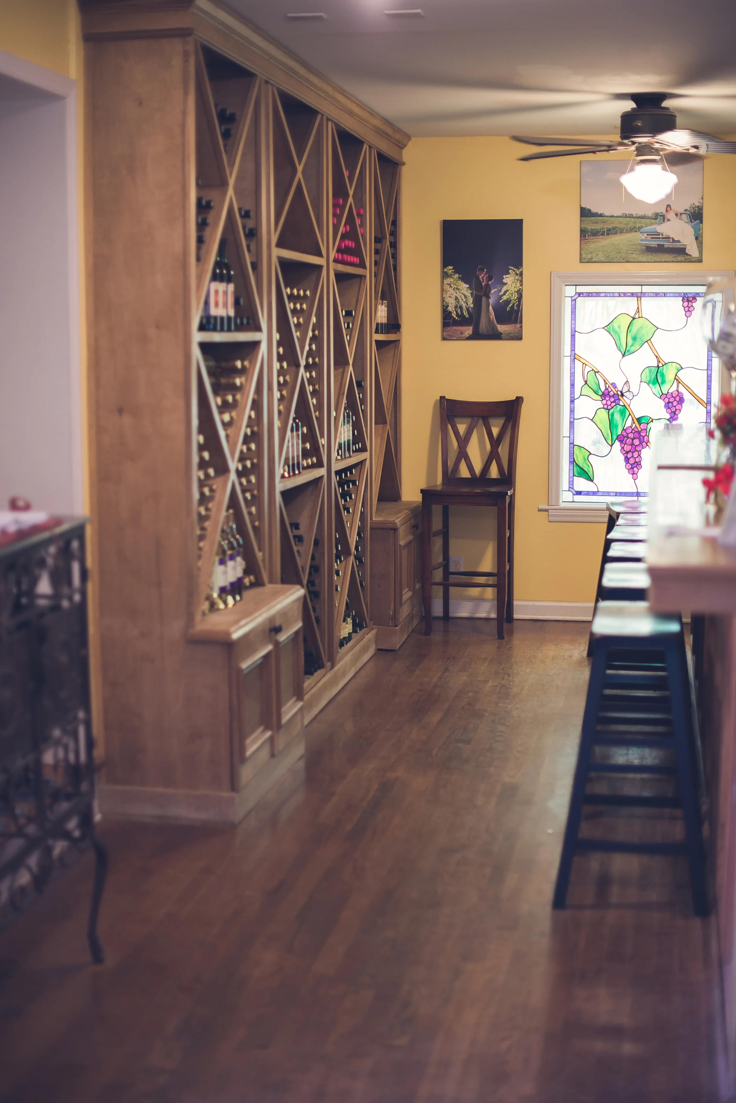 The tasting room at Rocky River Vineyards, Midland, NC