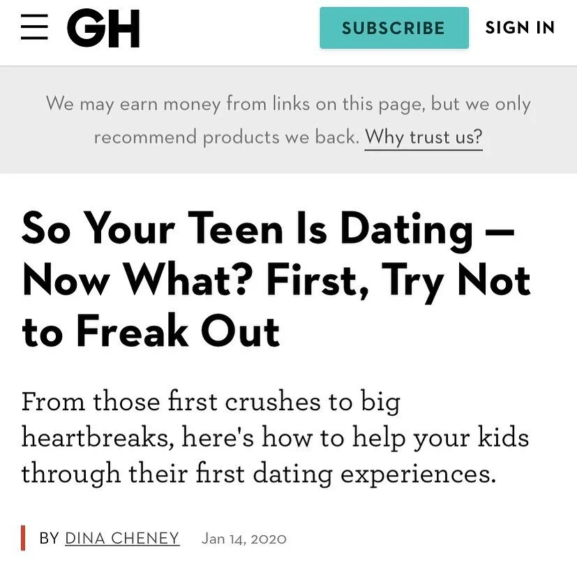 So Your Teen is Dating&mdash;Now What? First, Try Not to Freak Out. This guide for parents is my first article for @goodhousekeeping Thanks to experts @birdsbeeskids @lisa.damour &amp; Andrew Smiler, PhD. #parenting #relationships #kids #consent #lov