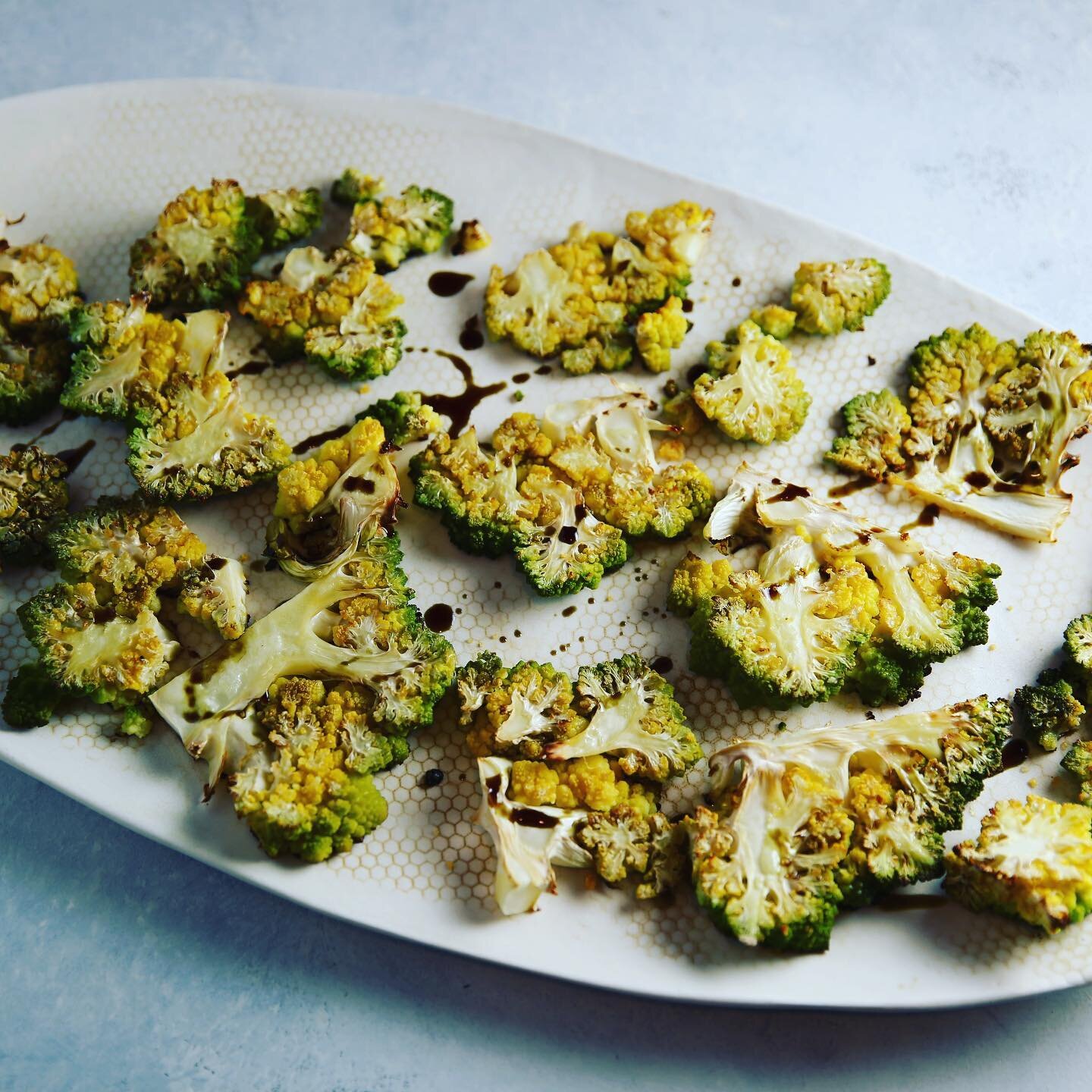 Roasted romanesco broccoflower with @latourangelle pumpkin seed oil. One of my favorite vegetables, always happy to see it at @wholefoods #healthylifestyle #healthyfood #vegetables #eatyourgreens #vegetarian #vegan #whstrong #shapesquad #thatsgoodhou