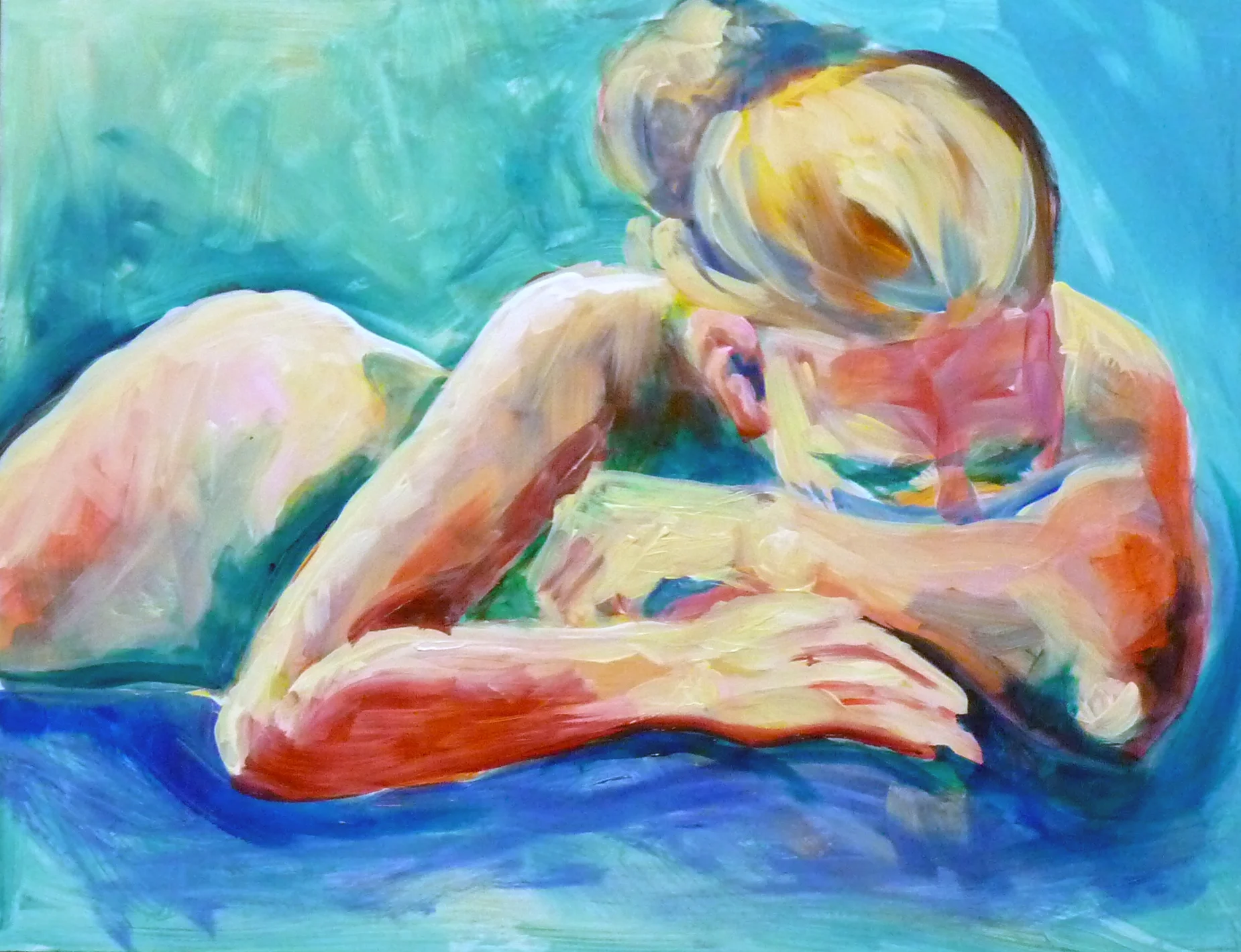 Acrylic sketch on paper. 