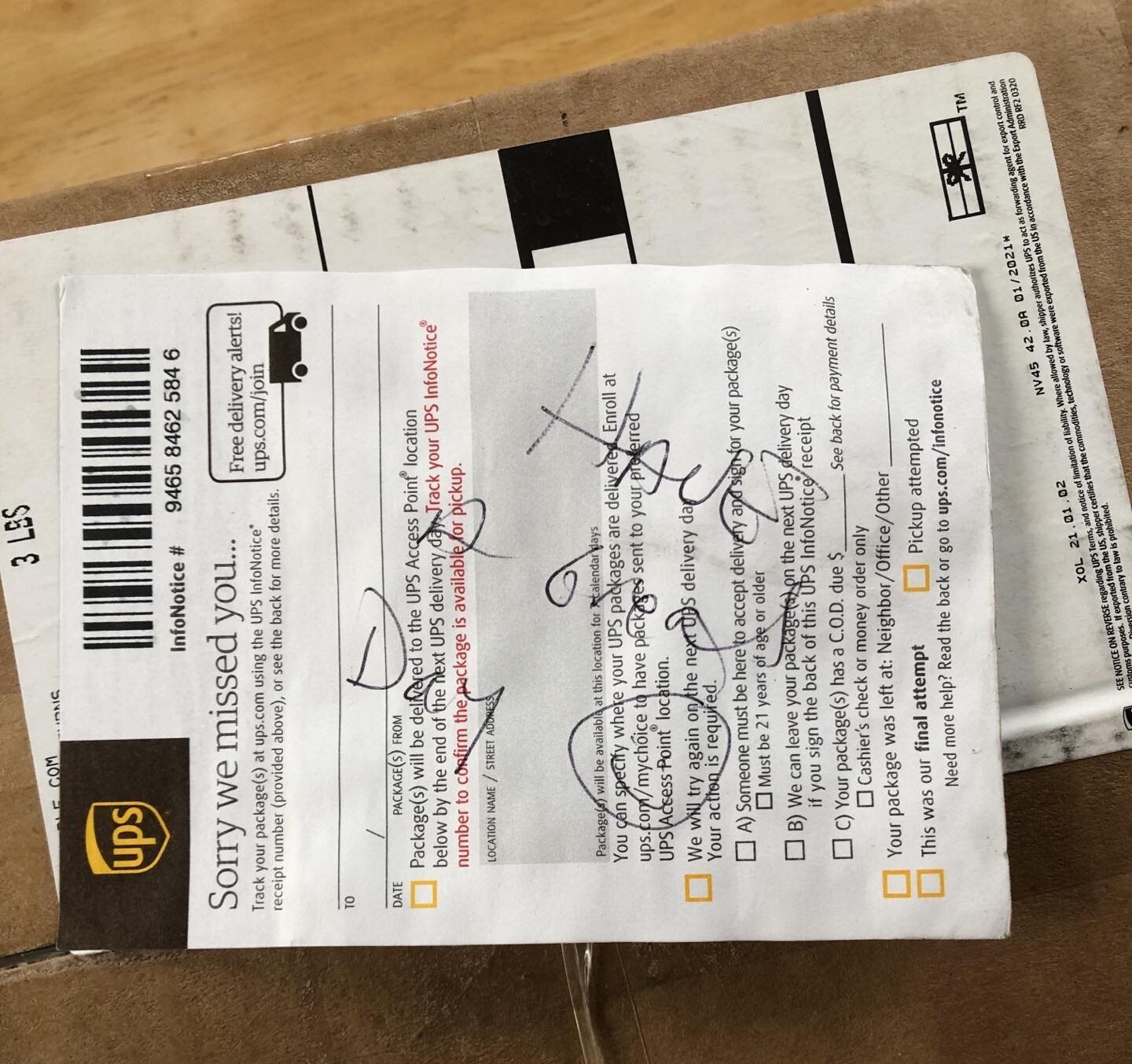 My UPS delivery person is delightful. A great example of caring and spreading joy during challenging times.