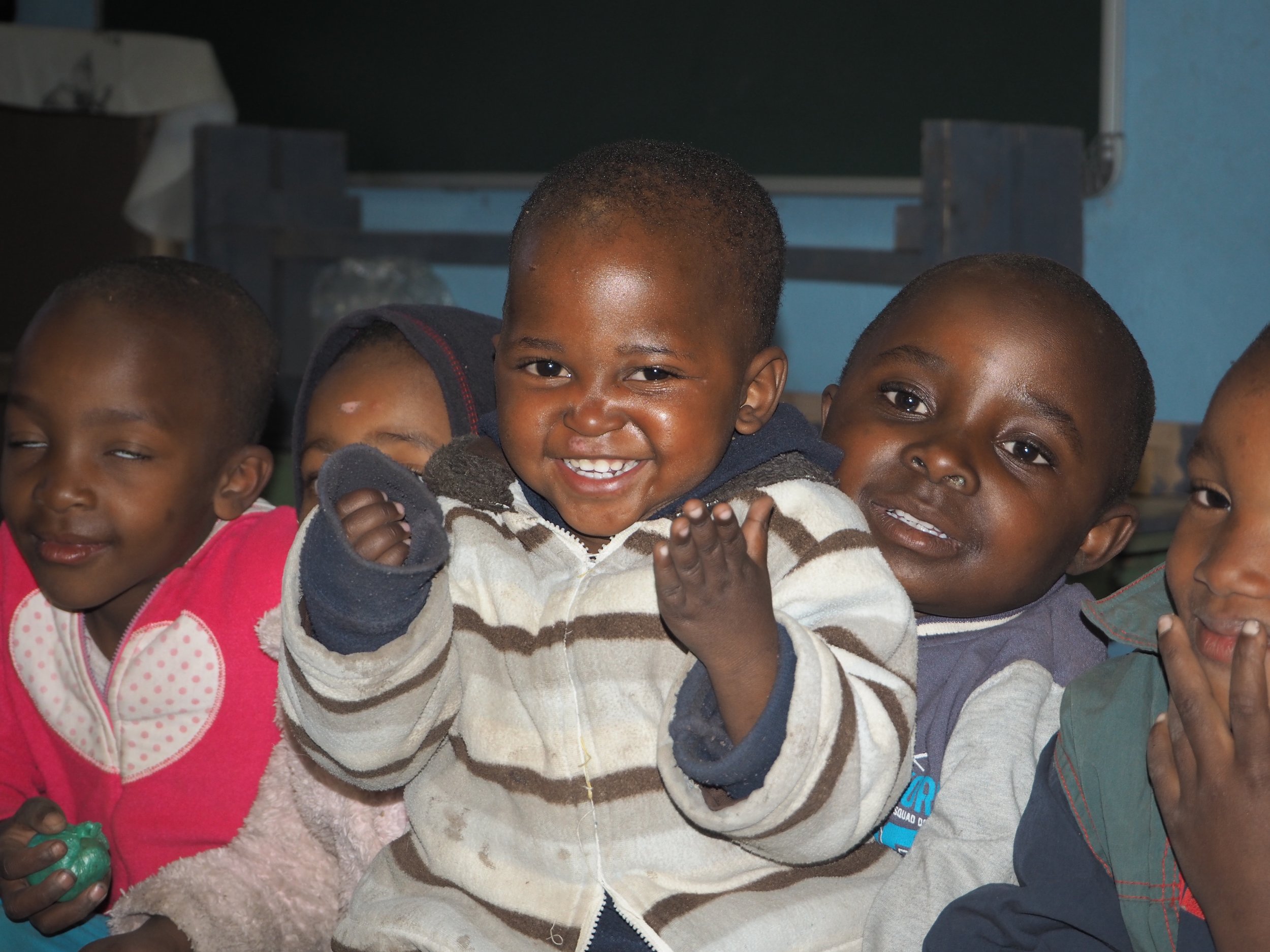 Baby Thabo, smiling wide