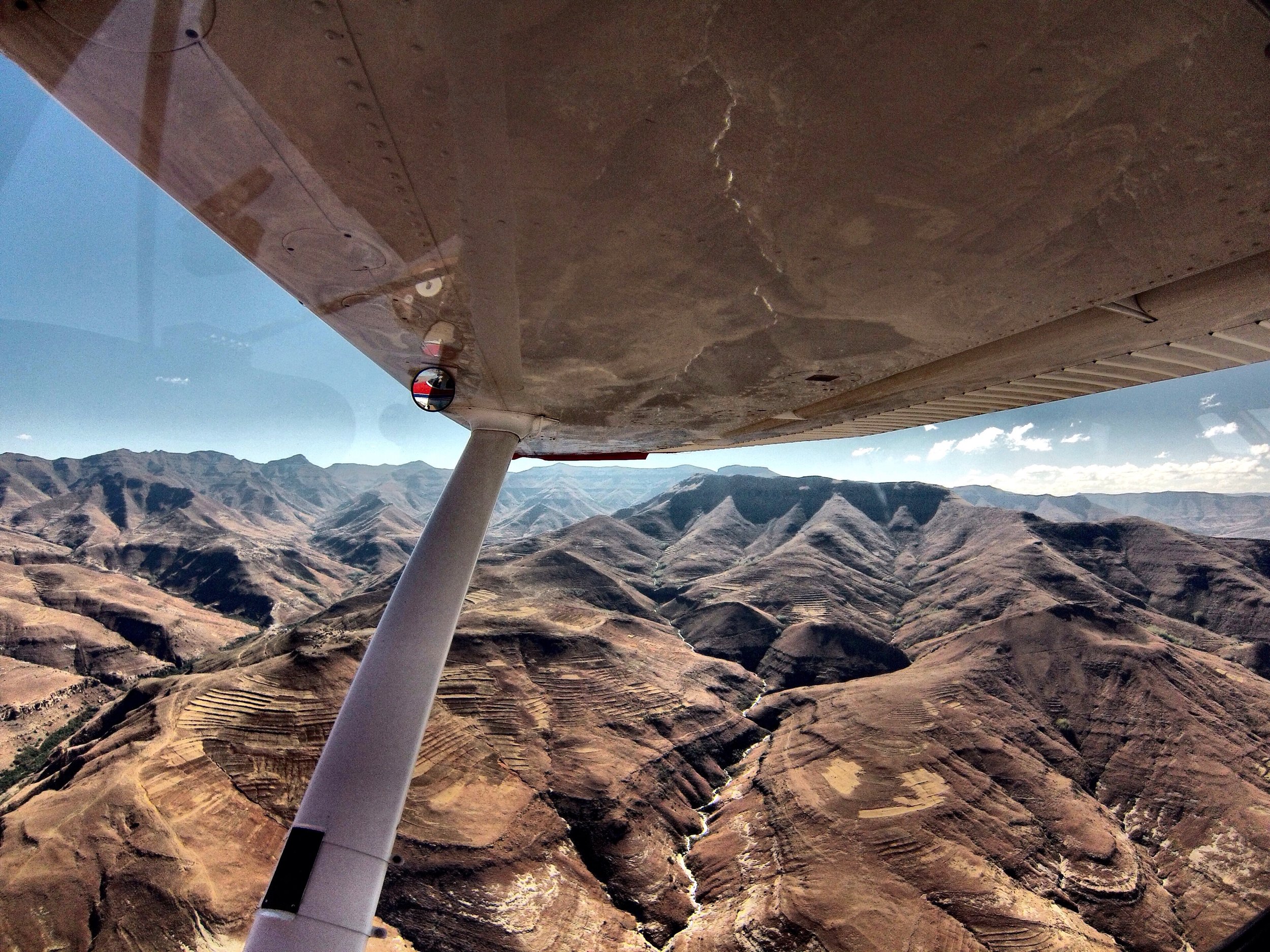 I was able to join a MAF pilot for a flight over the mountains in Lesotho. Its amazing how isolated so many villages are.