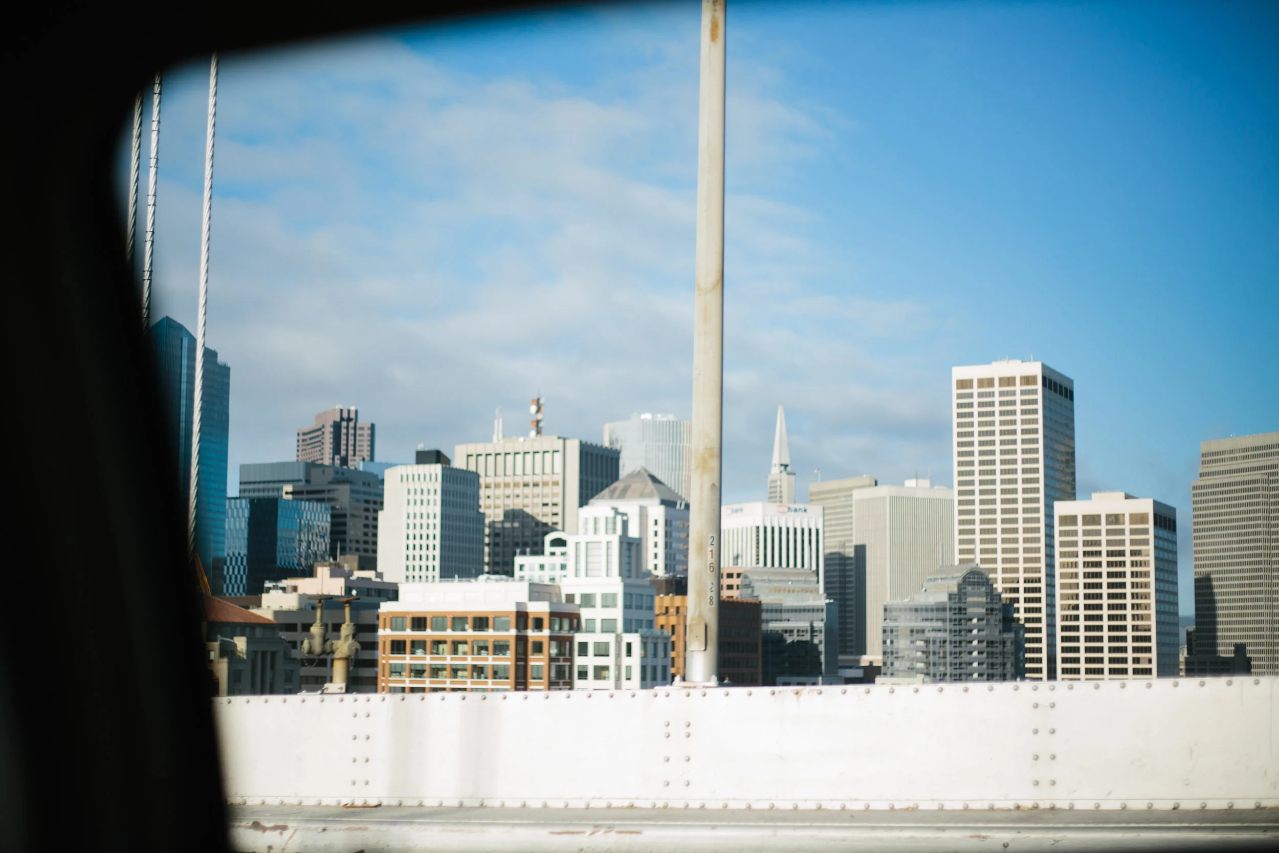 into the city