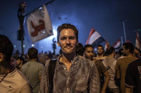 Fitzimons in Tahrir Square - Egypt, July, 2013