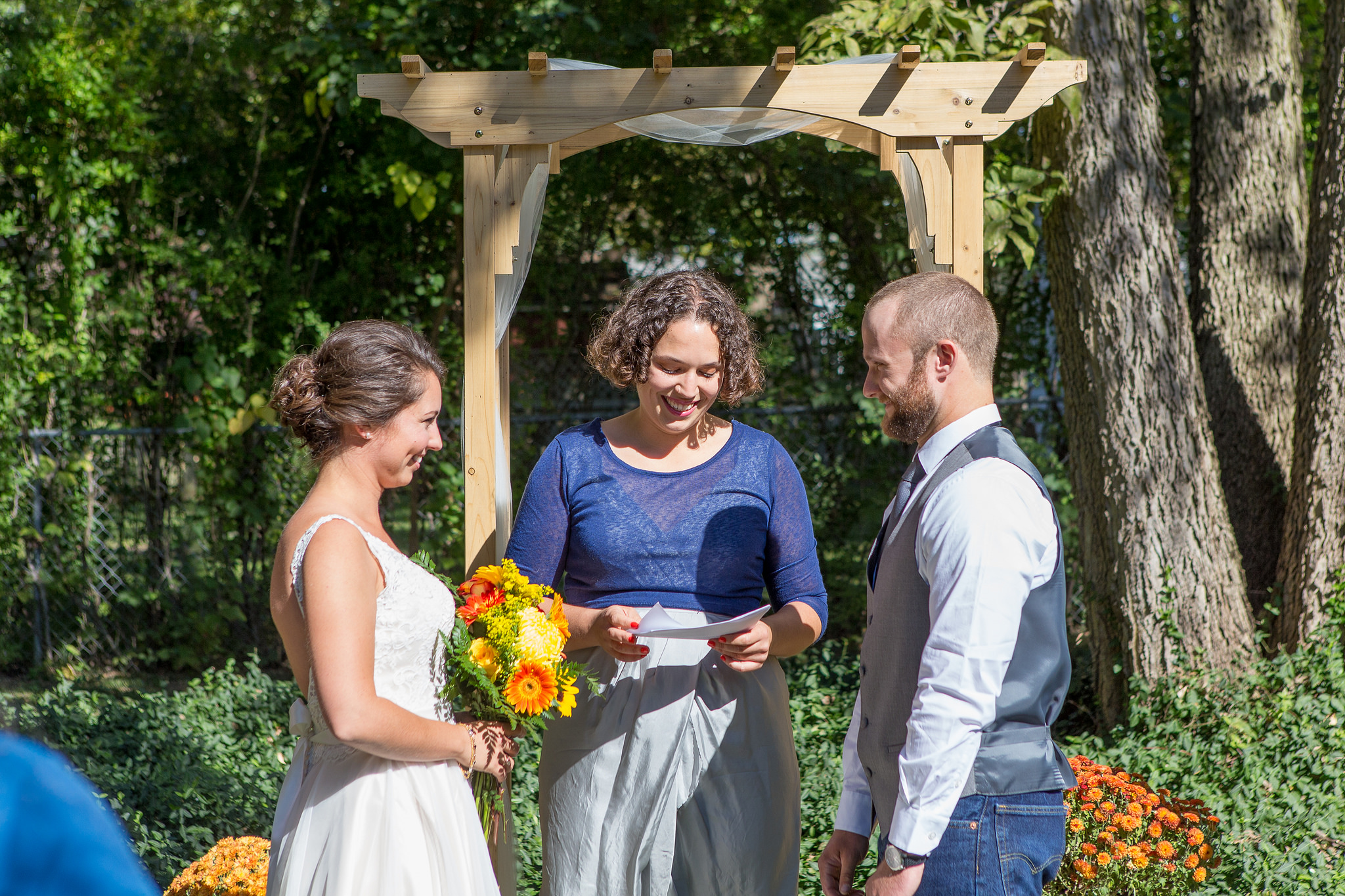 Family and a few close friends were invited to witness Katrina and Derek's vows. 