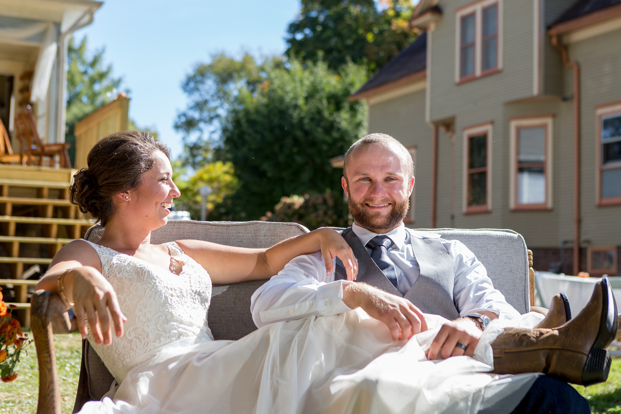 The couple's personalities and individual tastes shaped the mood and style of the day. Lots of smiles, laughter, local food, and cowboy boots.