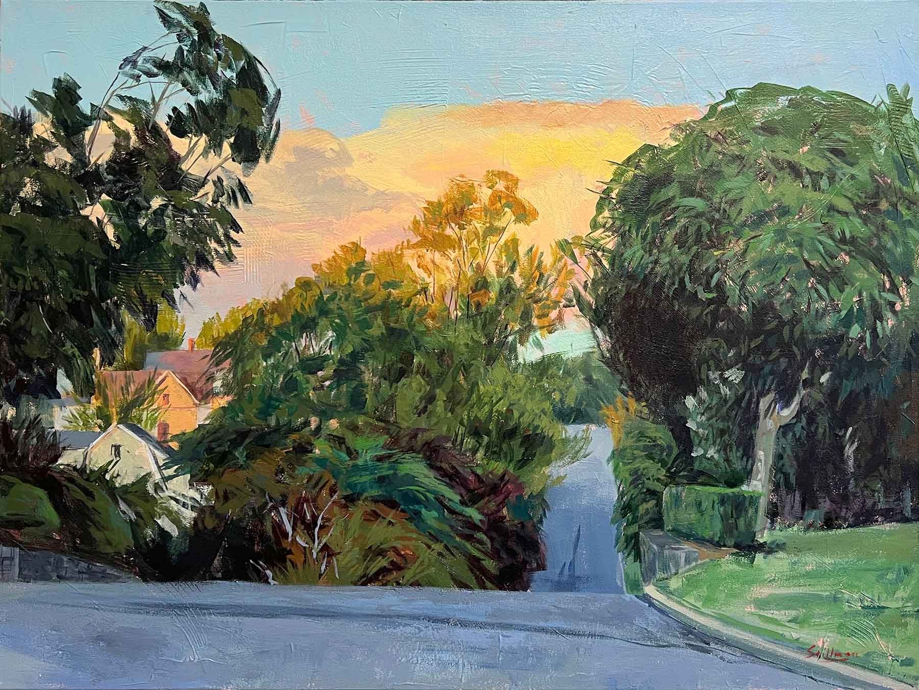 Down the Road acrylic on canvas 30” x 40” 2023