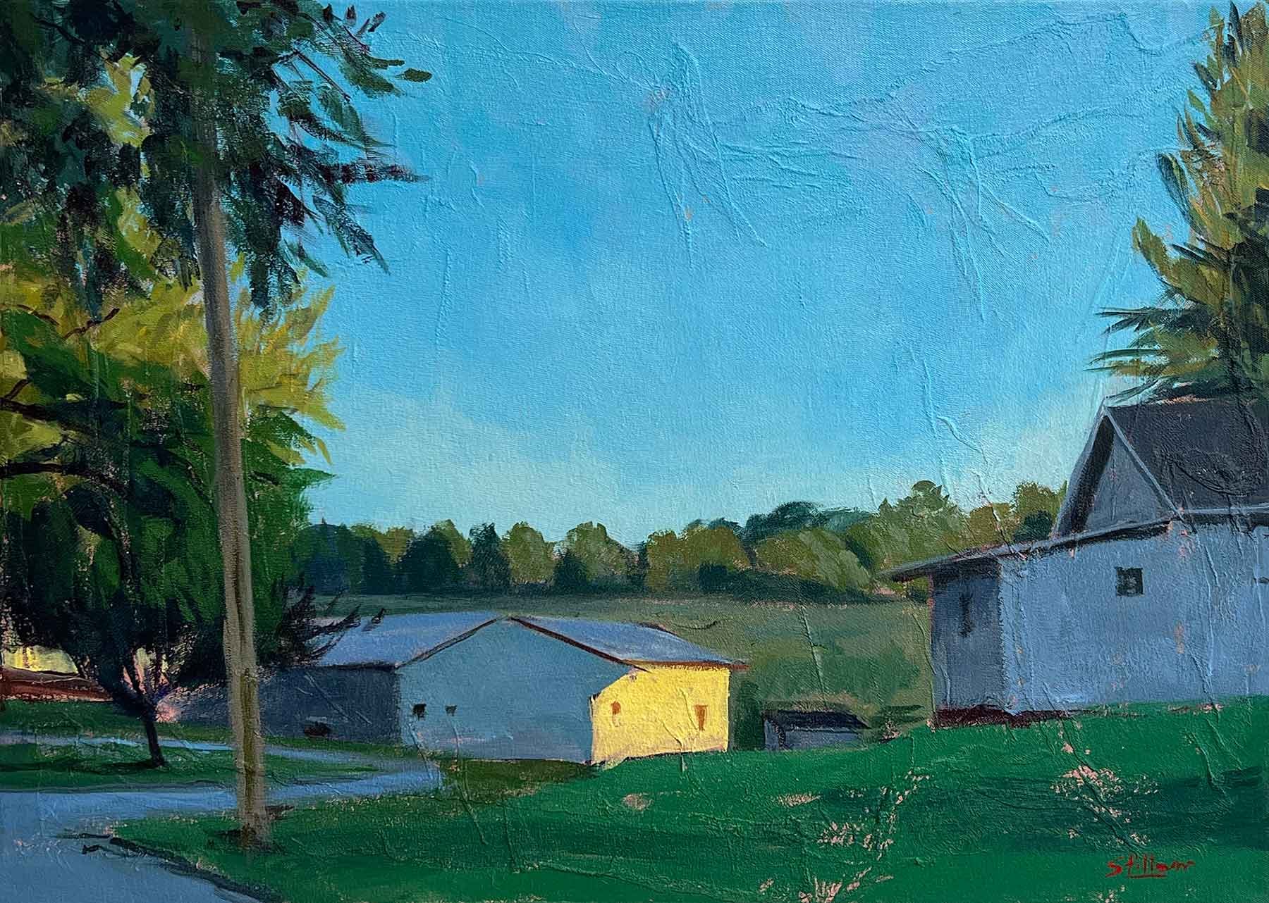 Spotlight/ Wassaic acrylic on canvas 20” x 28” 2022