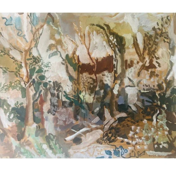Eliza Glyn paints places that feel recalled rather than seen. 
Forms are softened, edges dissolved, and everything is suspended in a kind of atmospheric pause.

The result is something quietly immersive: measured, atmospheric,  held together by restr