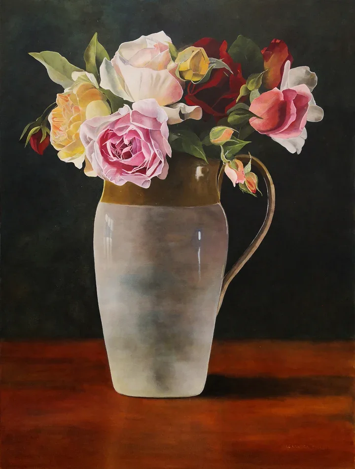 Stone Jar Roses