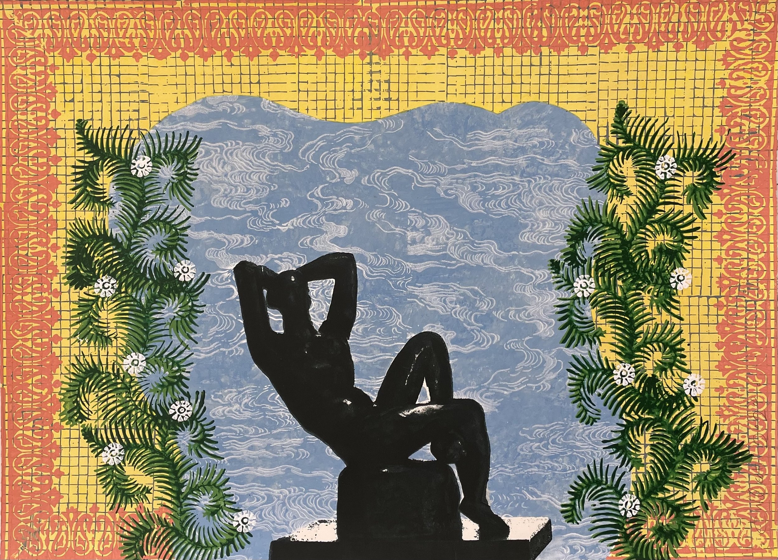 Le Grand Nu Assis & Flowering Cactus