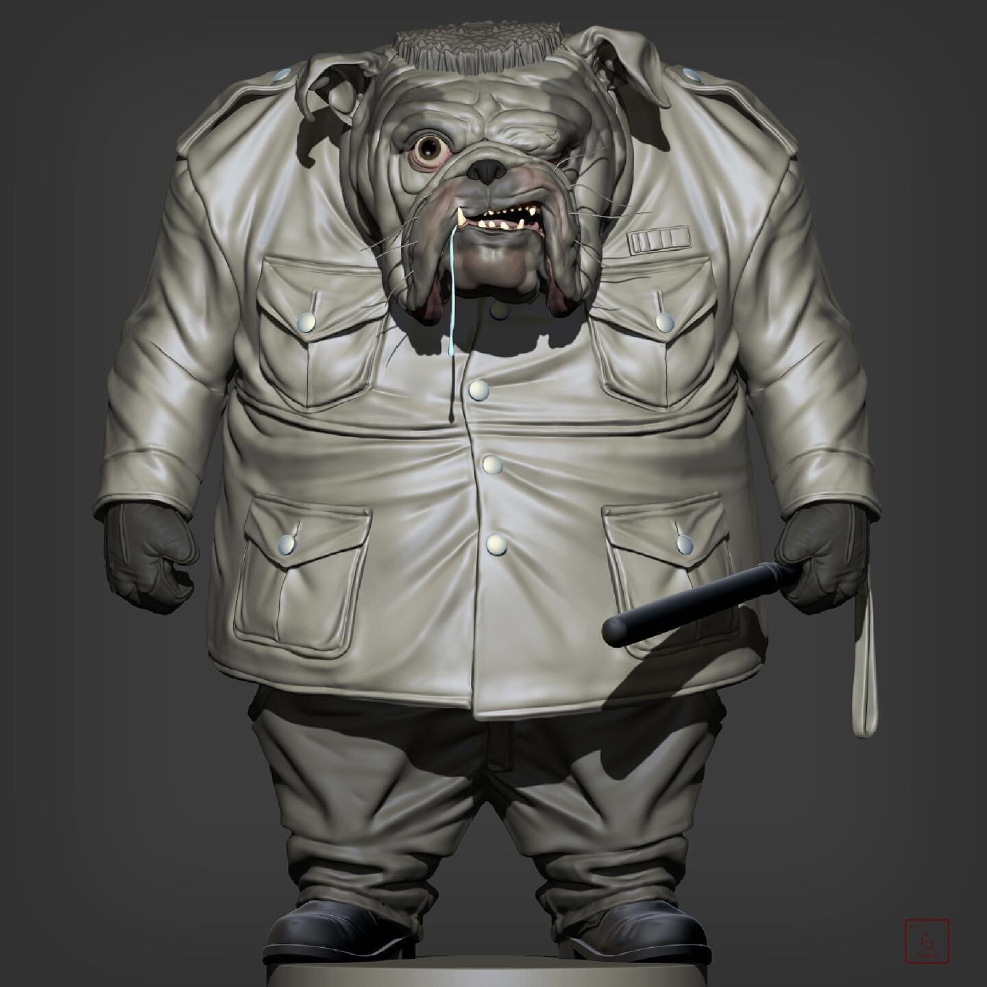 The guard might be wondering&hellip;.

&lsquo;Who let the dogs out?&rsquo; 

You can find me at the laugh factory, Wednesdays at 11 am, bombing. 

#zbrush #conceptart