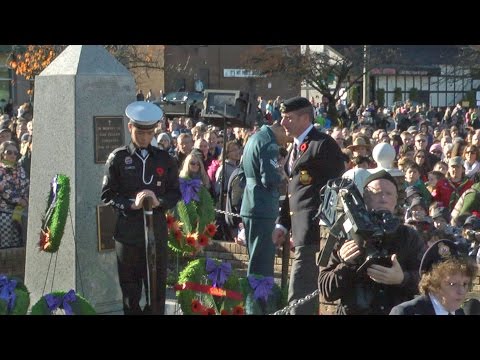 Scott Mayert Laying a Wreath Honouring the Korean War Vets