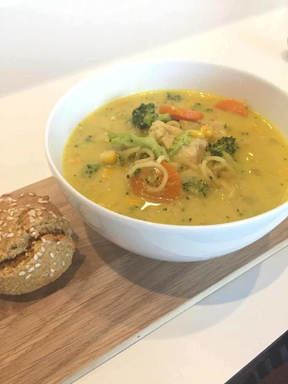 Kyllingsuppe med nudler