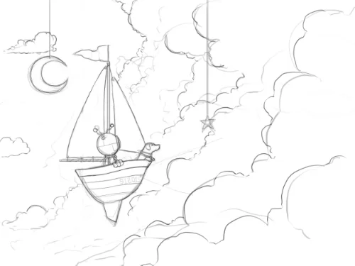 Going over the initial sketch with the purpose of laying in enough details to move on to the next step. Things are still not set in stone at this point, but I don't think I'll be doing any drastic changes.