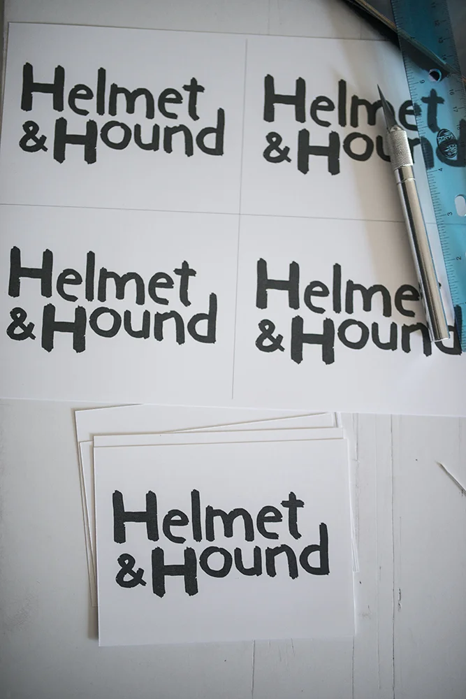 Custom lettering for Helmet & Hound!