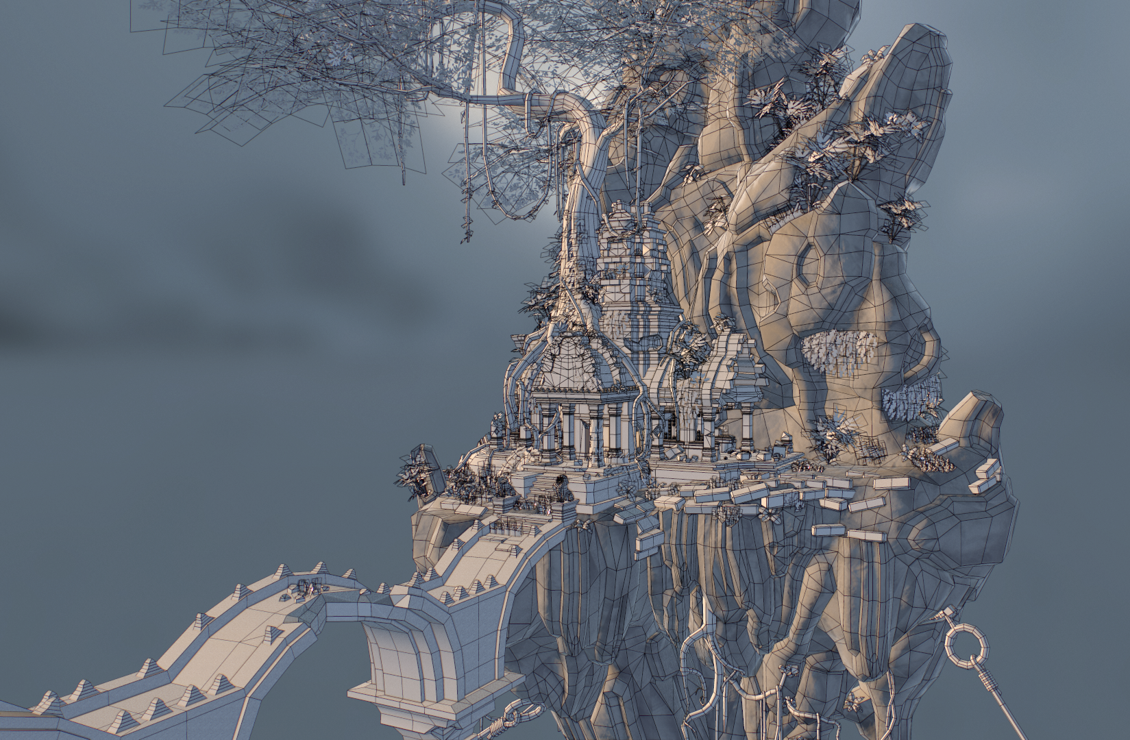 Temple Wireframe