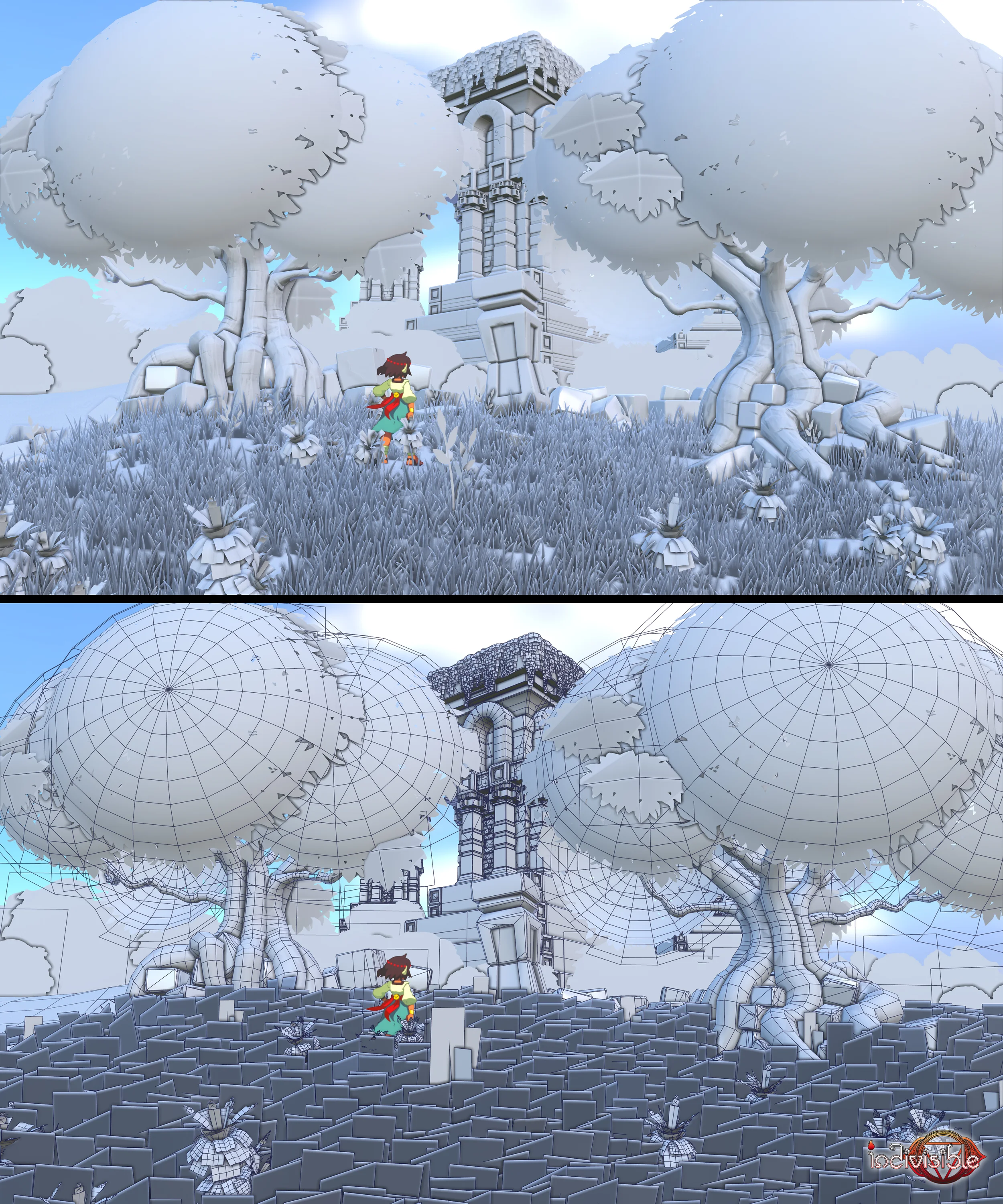 Exterior Ruins Wire/Shaded