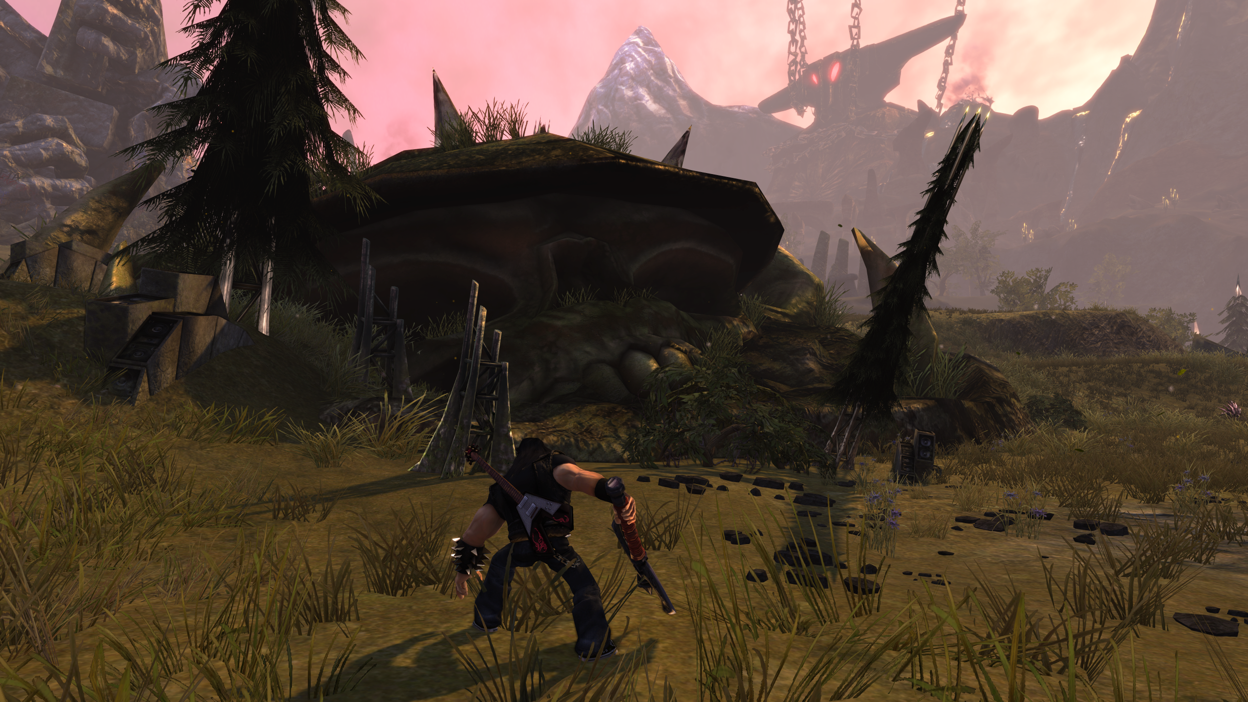  Modeled the skull structure, trees, and speaker rock formations. 