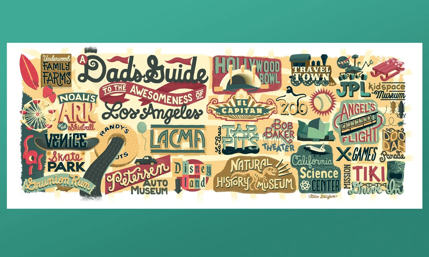 Los Angeles Map Art Print