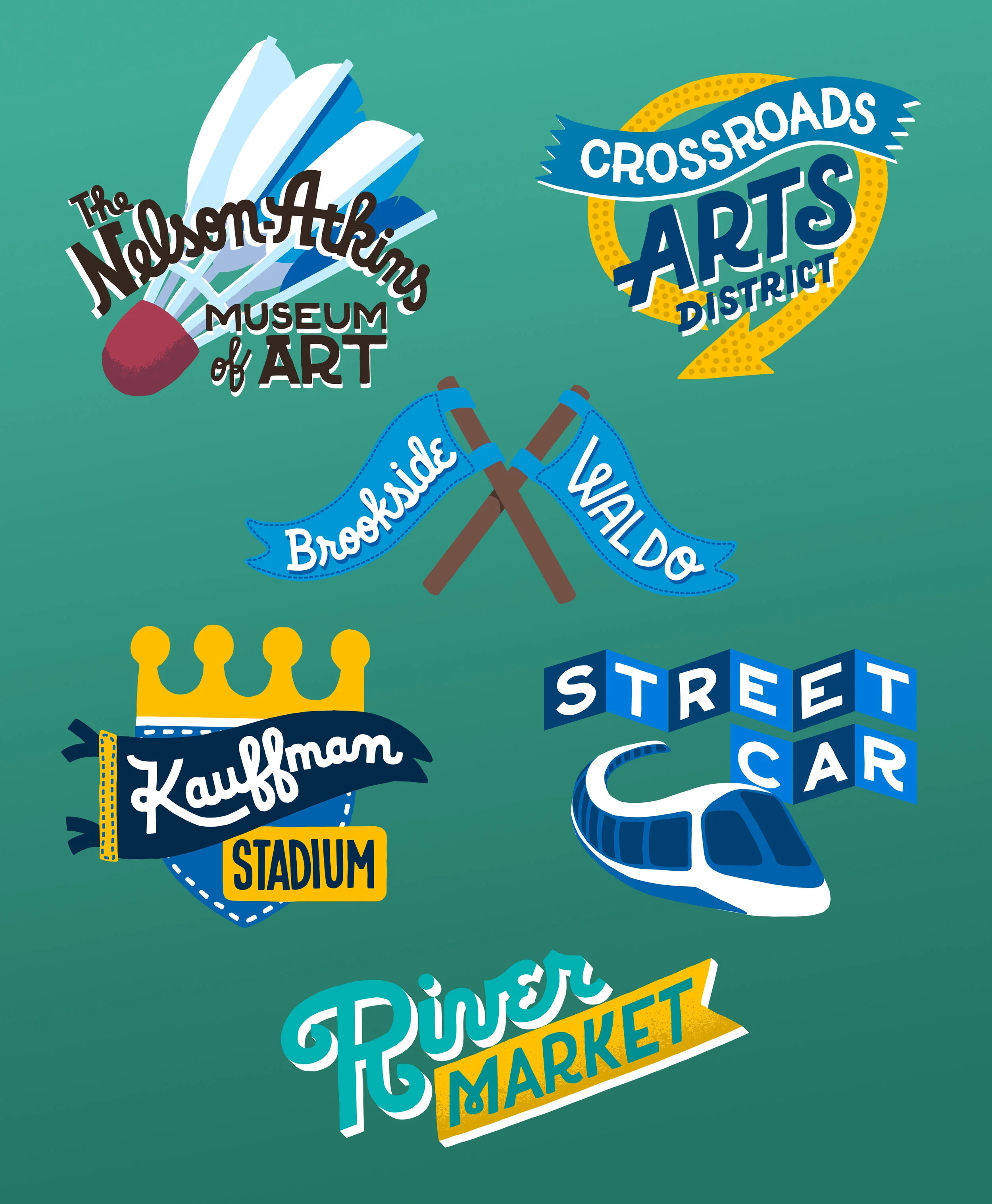 Elements from the VisitKC.com Interactive Map