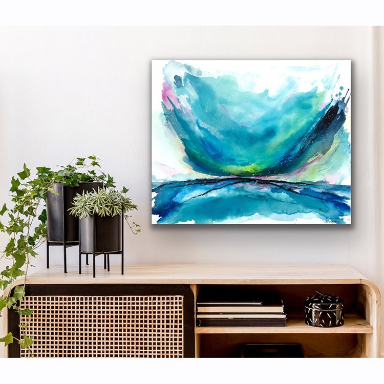 Elements and Water - Whitney Design Studios contemporary abstract acrylic  ink painting on paper — Whitney Design Studios