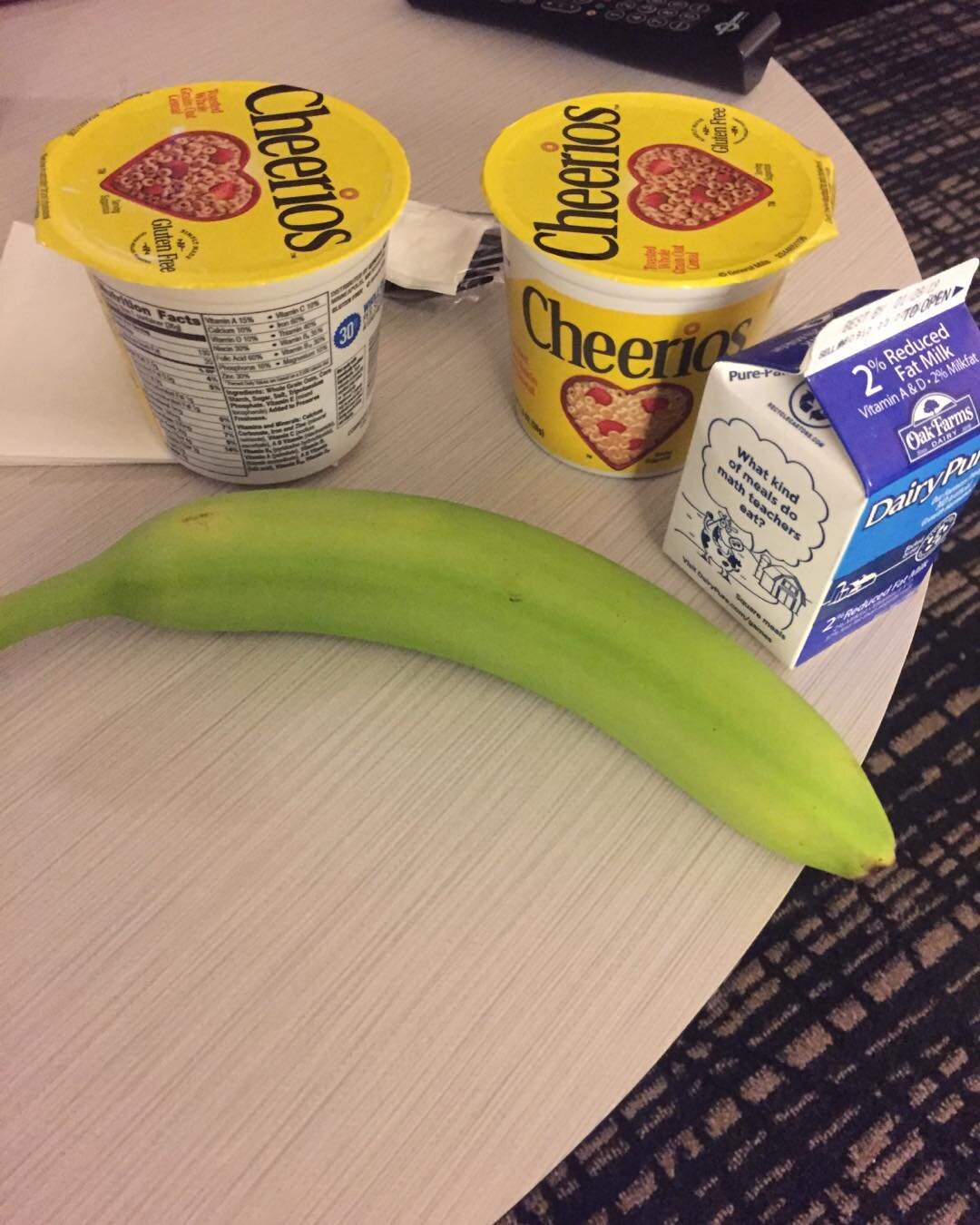 The joys of traveling. Thanks Marriott for the hard green banana for the top of my cereal!👍