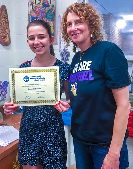Samantha Hamilton with her guidance counselor, Melissa Dunsmore