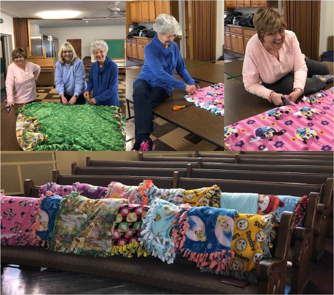 Blanket Making for the Ronald McDonald House. Great fellowship with members and friends to benefit children! See more on our photos on our Facebook page.