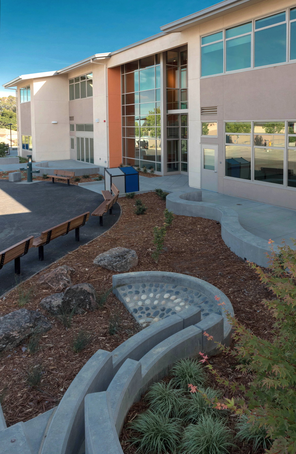 Stormwater runnel and bioswale