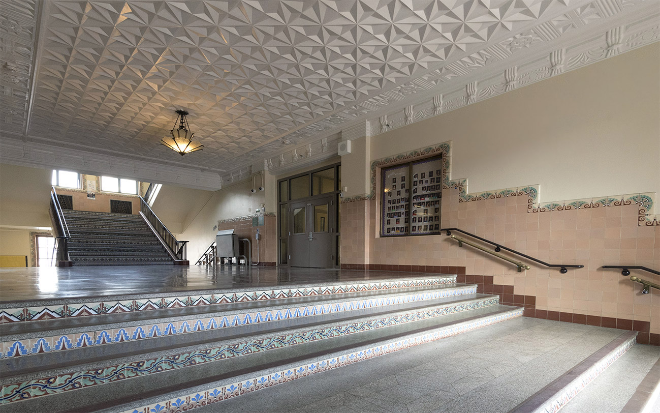 Restored Art Deco lobby
