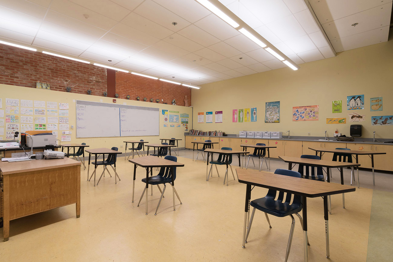 New middle school science classrooms