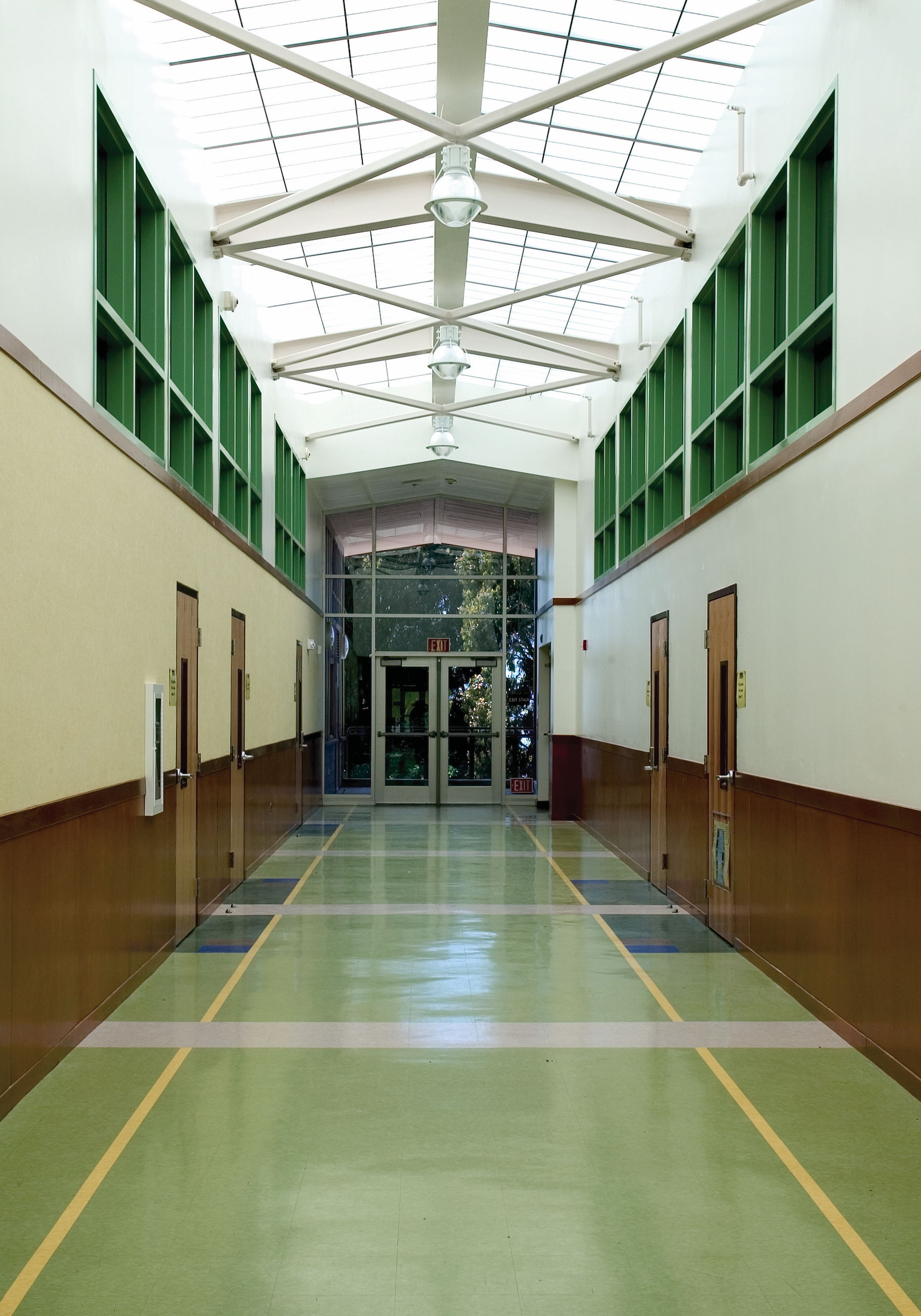 Skylit hallway