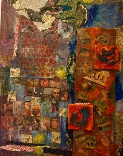 Inside my Closet 2018 Original papers, printing & small canvases 11” x 14”