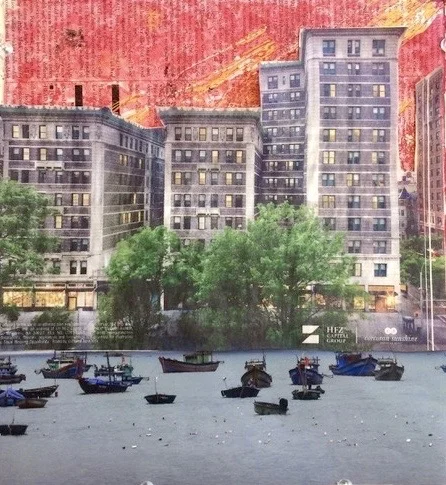 Small Crafts on the River 2017 Cut up magazine photographs 10” x 10”
