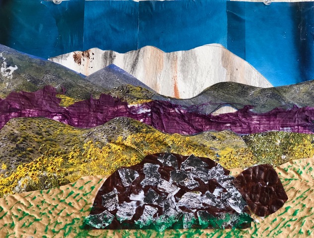 White Mountain 2017 Torn up papers, photographs & magazines 11” x 14”