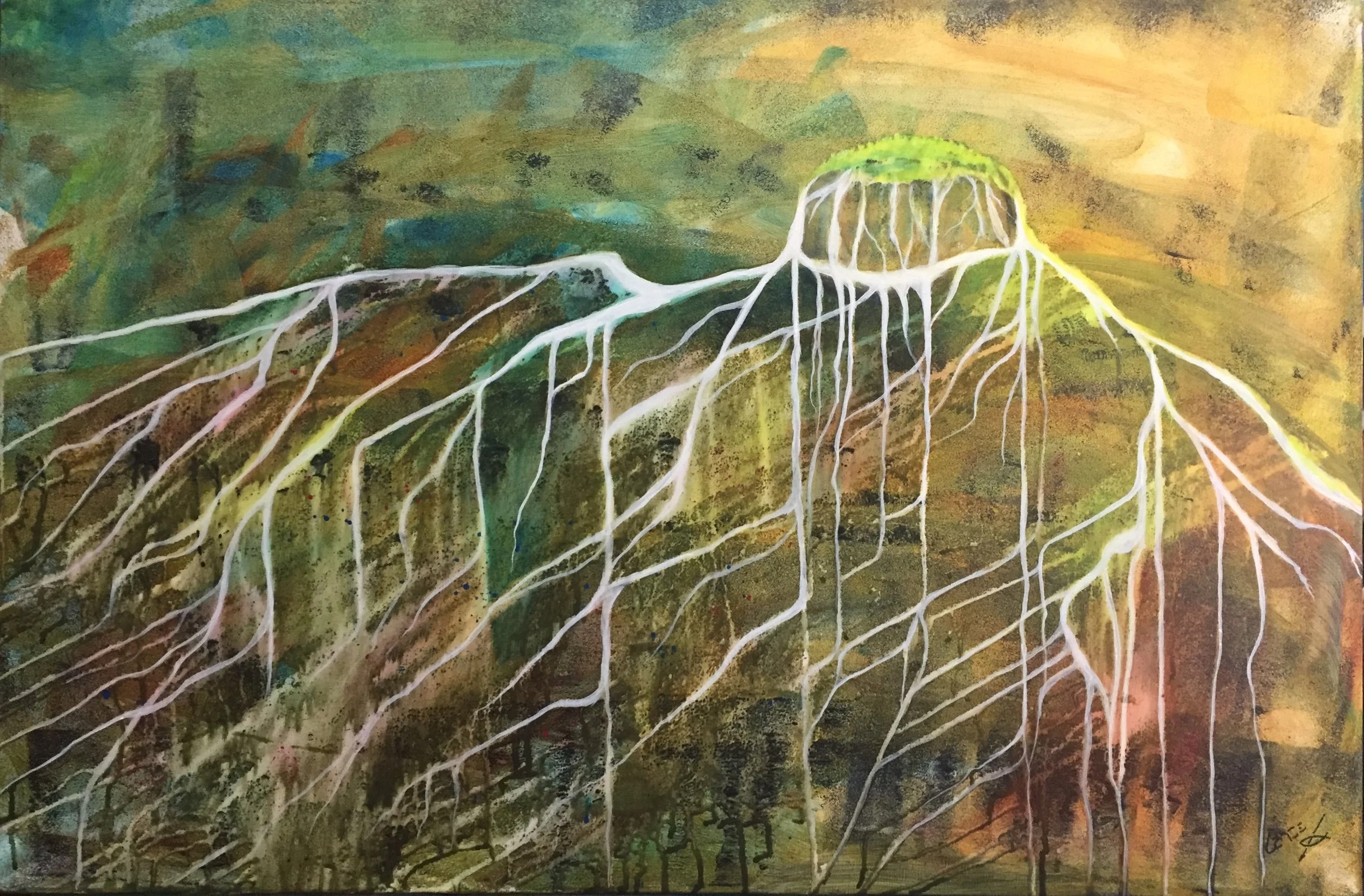 "Time + Chance + Water & Paint = Random"