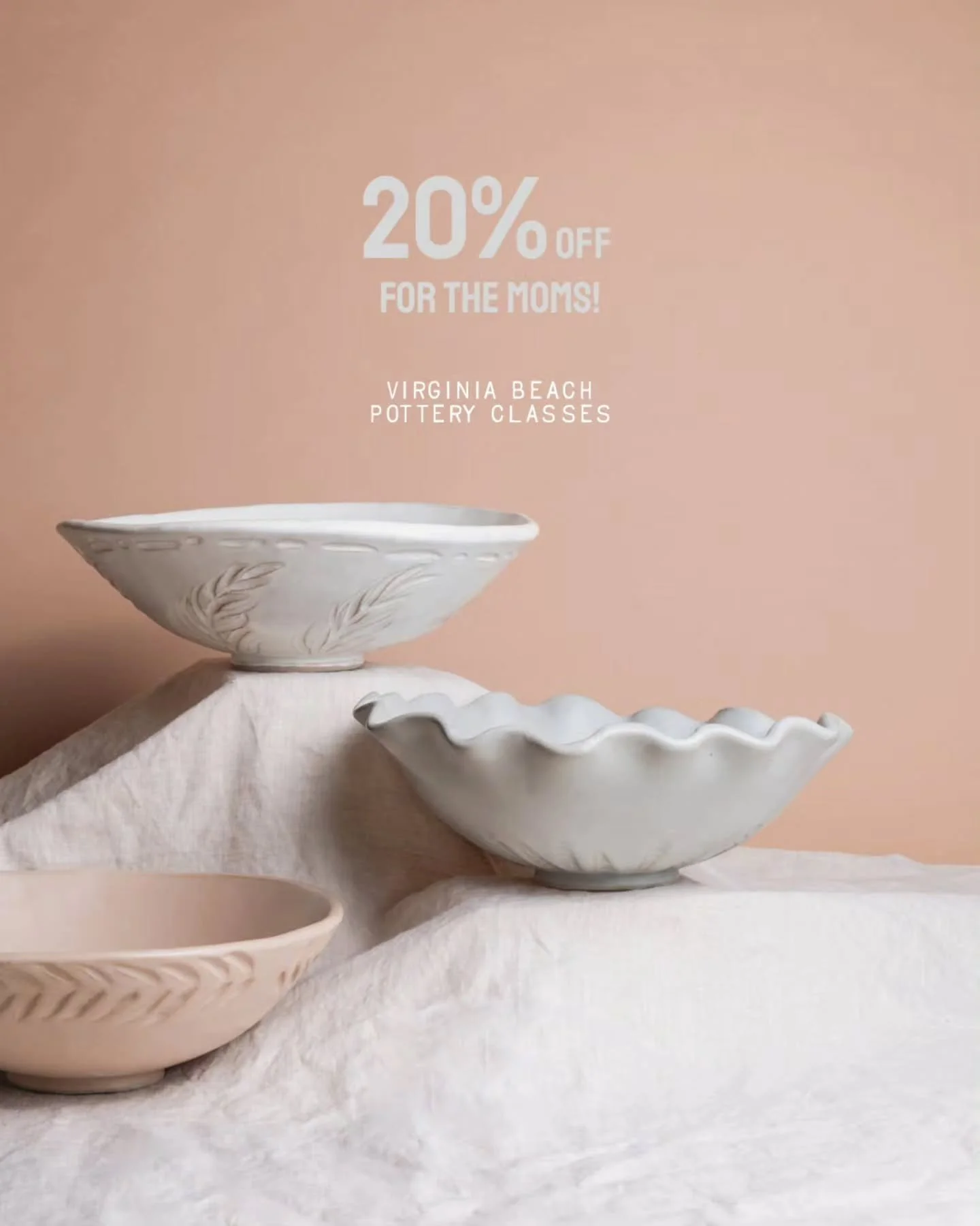 It's official, our Mother's Day sale is live! Celebrate the moms, mother figures, nurturing women in your life by spending time together making pottery that you can cherish for a lifetime 💐