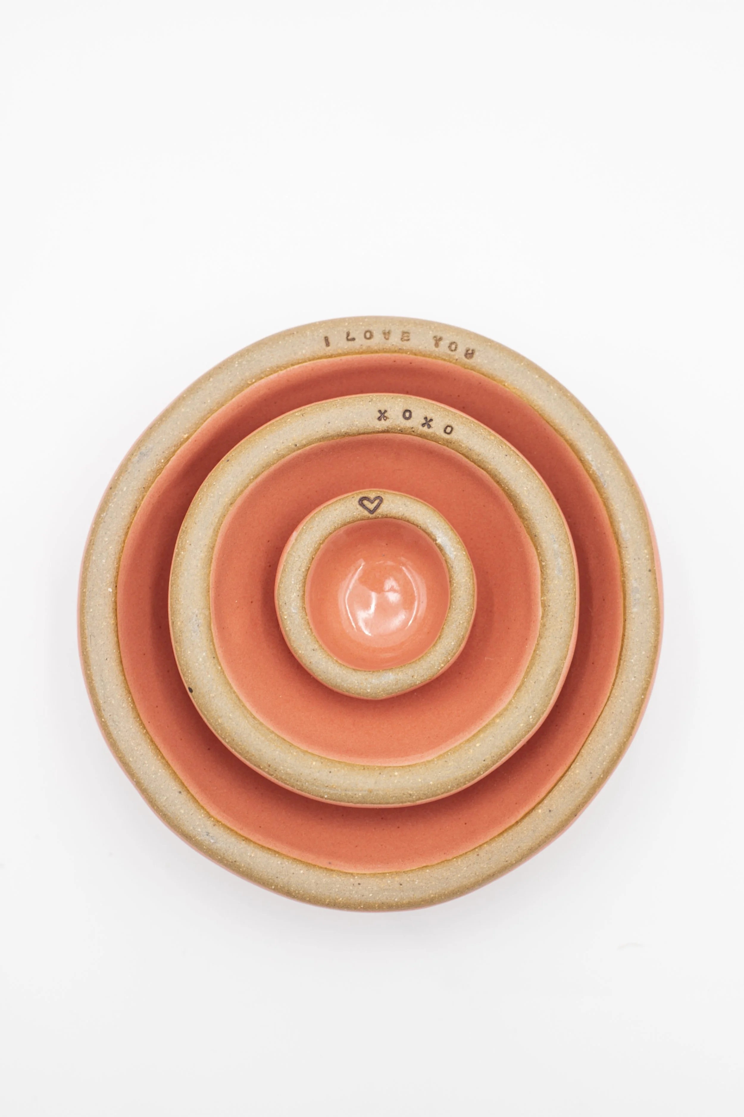 Pink Valentine Catch-All Dish Set