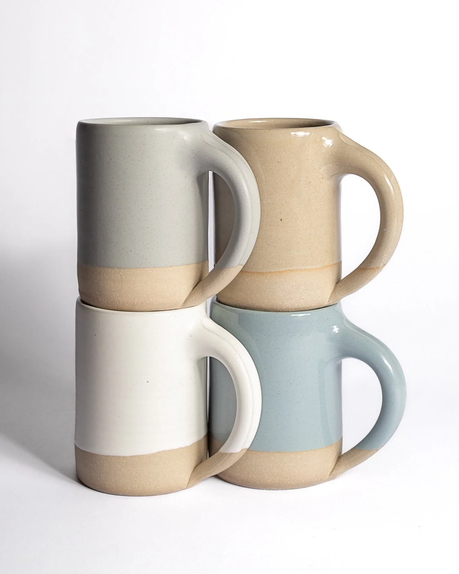 Set of 4 Handmade Ceramic Mugs  Artisan Stoneware by Jars of Dust  Jars  of Dust