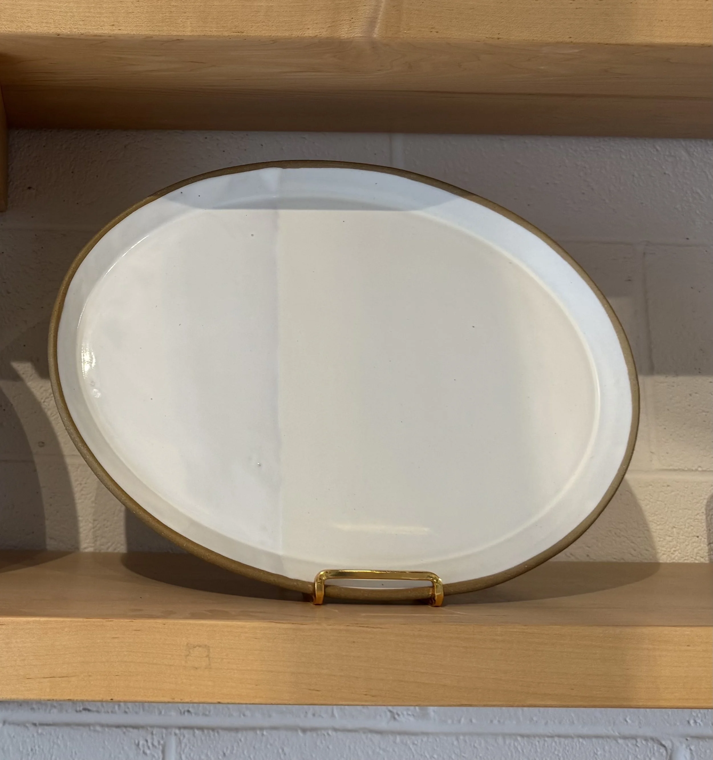 Two Toned Eggshell Platter