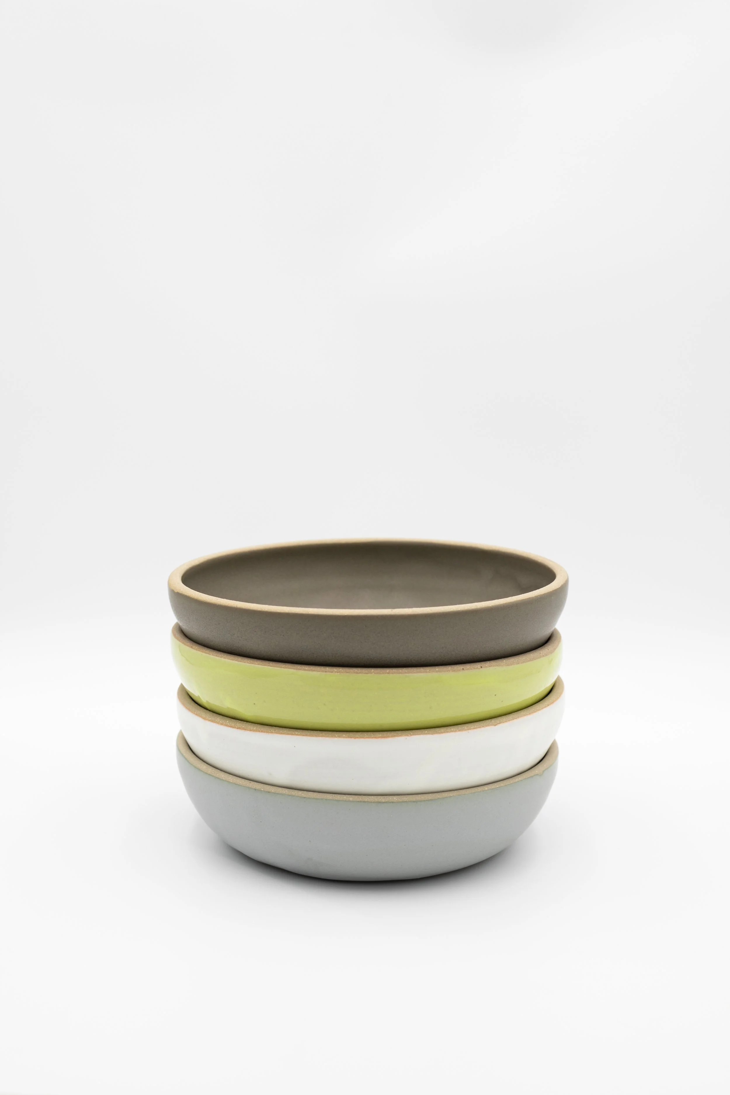 Set of 4 Ceramic Pasta Bowls - All Colors