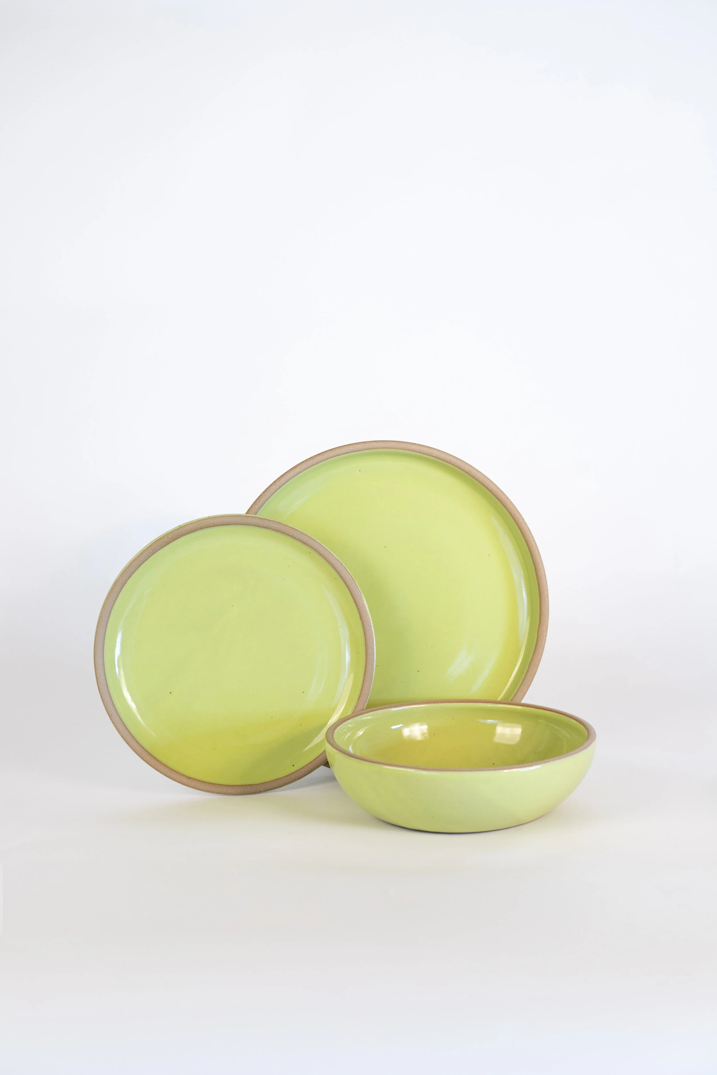 Three Piece Ceramic Tableware Set - All Colors