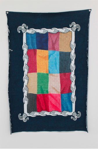 Dyers and Weavers Union, Denimism @West Space. Oil on denim, 2012
