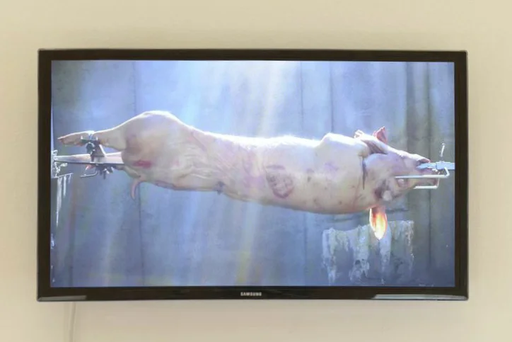 'Smokes &' video install, Gertrude Contemporary 2014. Video still.