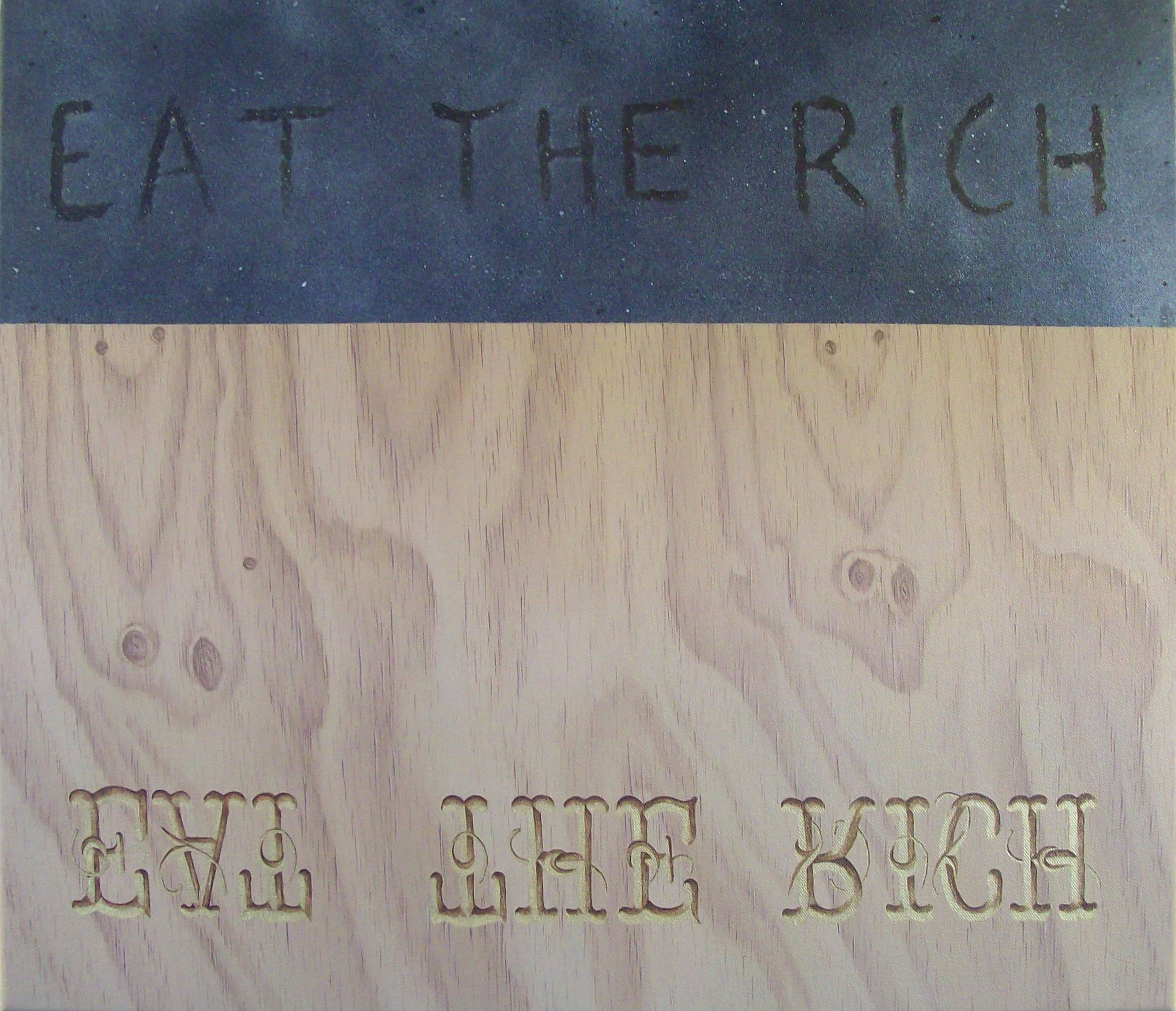 Eat the Rich, Head Under Ground, oil on canvas, 2010